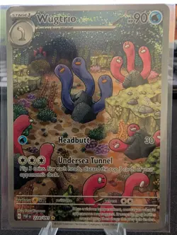 PokÃ©mon TCG Wugtrio Holo Full Art Card Paldean Fates SV 224/091 NM Condition - Image 1