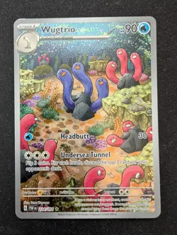 PokÃ©mon TCG Wugtrio Holo Full Art Card Paldean Fates SV 224/091 NM Condition - Image 2