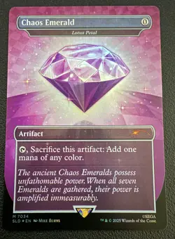MTG Sonic x Secret Lair Chaos Emerald (Lotus Petal) Purple 7034 - Foil - NM - Image 1