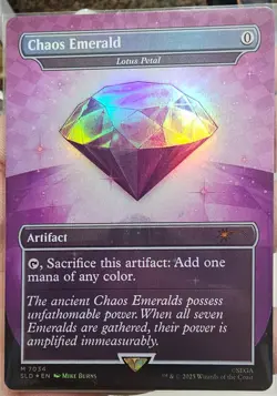 MTG Sonic x Secret Lair Chaos Emerald (Lotus Petal) Purple 7034 - Foil - NM - Image 2