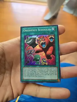 OBEDIENCE SCHOOLED SUPER RARE LVAL-EN088 NEAR MINT YUGIOH 1st NM-VLP - Image 1