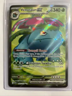 PokÃ©mon TCG Venusaur EX 182/165 Scarlet & Violet 151 Ultra Rare Card - Image 1