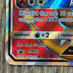 Charizard GX SM60 Promo Holo HP - Back Edge Wear - Pokemon Card TCG 2017 - Image 4