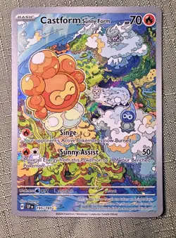 Castform Sunny Form 195/191 Surging Sparks Illustration Rare Pokemon Card - Image 1