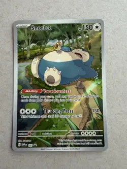 PokÃ©mon TCG Snorlax Promo Scarlet & Violet 151 Black Star Holo Card #051 - Image 1