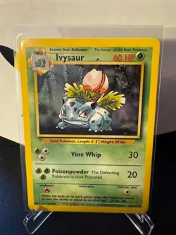 PokÃ©mon TCG Ivysaur Base Set 30/102 Regular Unlimited Uncommon Card LP - Image 1