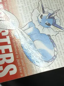 Vaporeon Red No. 134 Pokemon Card monsters collection Bandai Carddass 1996 - Image 6