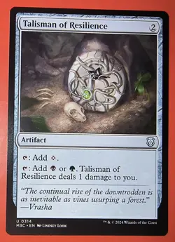 MTG: MAGIC, " TALISMAN OF RESILIENCE " REGULAR FINISH, M3C, NM UNCOMMON, #314 - Image 1