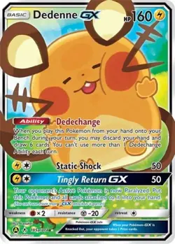 Pokemon Dedenne GX - 195a NM 1st Edition Normal Alternate Art Promos - Image 1