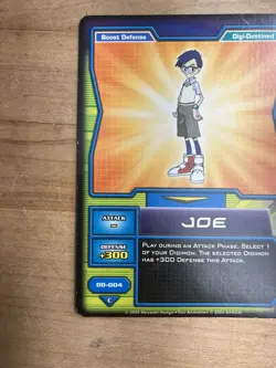 DD-004 Joe Kido Digimon Card CCG 2004 Bandai Adventure - Image 3