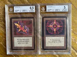 MTG Alpha 2 Card Lot, Crystal Rod BGS 6.5, Conservator BGS 5, Graded - Image 1