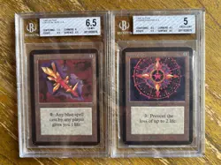 MTG Alpha 2 Card Lot, Crystal Rod BGS 6.5, Conservator BGS 5, Graded - Image 3
