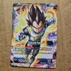 Dragon Ball Super SUPER SAIYAN BLUE VEGETA BT1-028 R RARE HOLO FOIL LP CARD - Image 2