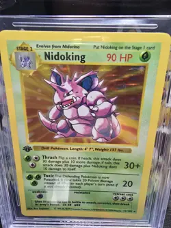 1999 Nidoking 1st Edition Holo Rare Shadowless #11 Base Set Pokemon Card BGS 8.5 - Image 6