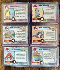 1999 Topps TV Animation Edition LOT 6 Cards Pokemon Non-Holo - Image 2