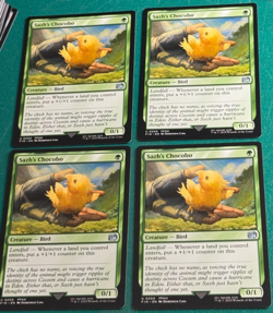 Magic the Gathering MTG Sazh's Chocobo  x4 Uncommon Cards NM/M Final Fantasy - Image 2
