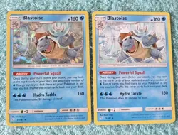 BLASTOISE 25/181 HOLO & REGULAR VERSIONS SUN AND MOON TEAM UP POKEMON CARDS - Image 1