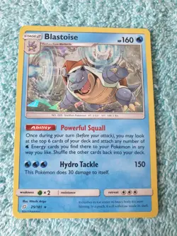 BLASTOISE 25/181 HOLO & REGULAR VERSIONS SUN AND MOON TEAM UP POKEMON CARDS - Image 2