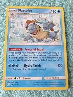 BLASTOISE 25/181 HOLO & REGULAR VERSIONS SUN AND MOON TEAM UP POKEMON CARDS - Image 4