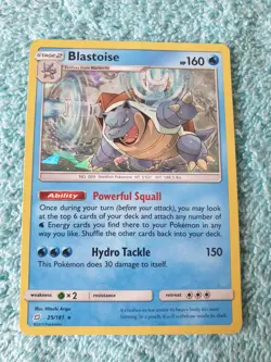 BLASTOISE 25/181 HOLO & REGULAR VERSIONS SUN AND MOON TEAM UP POKEMON CARDS - Image 7