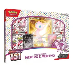Pokemon Jumbo Mew Ex 151 Promo Set Portuguese with Giant Size Card TCG - Image 1