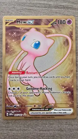 Mew ex (Metal Card) #205/165 Pokemon 151 UPC Promo Near Mint - Image 3