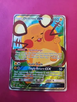 Dedenne GX 195a/214 Alternate Art Promo Full Art Pokemon Card NM - Image 1