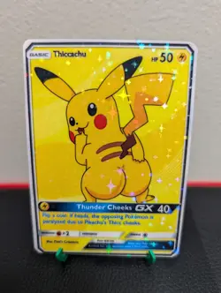 Thicc Pikachu Holo Custom Card - Thiccachu Card - Custom Pikachu Pokemon Card - Image 2