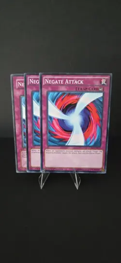 Yugioh Trap Negate Attack 3 Card Playset NM-LP - Image 1