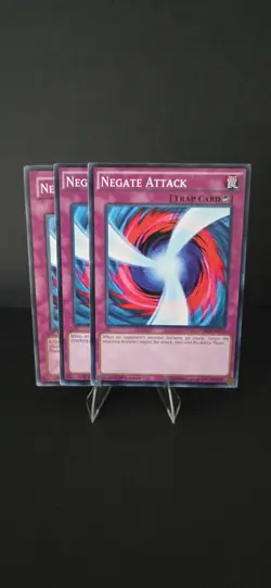 Yugioh Trap Negate Attack 3 Card Playset NM-LP - Image 2