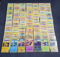 Pokemon 100 Bulk Common and Uncommon Cards MINT Deck Building - Image 1