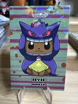 Eevee Gengar Poncho Crack Ice Pokemon Let’s Go Eevee! Card Database - Image 1