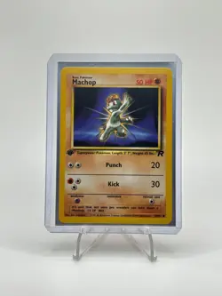 Machop 59/82 1st Edition - Team Rocket Set Rare Pokemon Card NM - Image 2