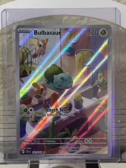 Pokémon TCG Stellar Crown Bulbasaur Holo Rare Card 143/142 Sv07 IR English - Image 4