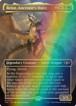 MTG - Betor Ancestor's Voice - Foil Borderless - TDC 0001 - Tarkir: Dragonstorm - Image 1
