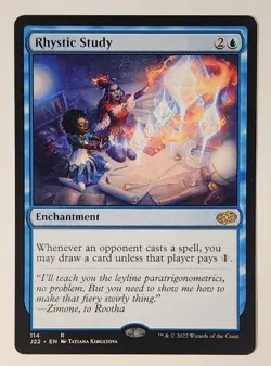 MTG - Rhystic Study - J22 114 - Jumpstart 2022 - Rare - Magic the Gathering - Image 1