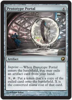 Moderatly Played, English - 1 x MTG Prototype Portal - Foil Scars of Mirrodin - Image 2