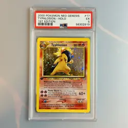2000 Pokemon Typhlosion Neo Genesis 1st Edition Holo Rare 17/111 PSA 5 - Image 1