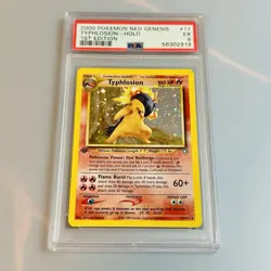 2000 Pokemon Typhlosion Neo Genesis 1st Edition Holo Rare 17/111 PSA 5 - Image 2