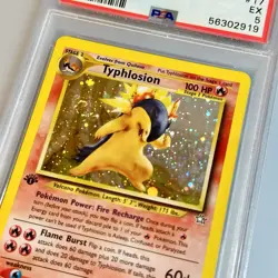 2000 Pokemon Typhlosion Neo Genesis 1st Edition Holo Rare 17/111 PSA 5 - Image 3