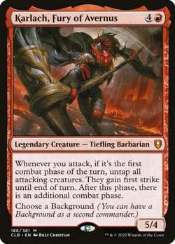 MTG - Karlach, Fury of Avernus - CLB 186/361 - Battle for Baldur's Gate - Mythic - Image 2