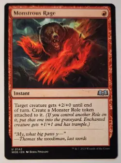 MTG - Monstrous Rage - WOE 0142 - Wilds of Eldraine - Magic the Gathering - Image 3
