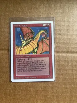 MTG Magic the Gathering Shivan Dragon Revised Edition HP Heavy Play - Image 1