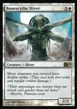 Bonescythe Sliver - Foil - Duels of the Planeswalkers 2014 XBOX Promo ~ Lightly - Image 1