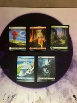 Mtg * Final Fantasy Full Art Basic Land * 1X Each Color * NM - Image 2