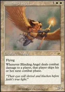 1x Blinding Angel Heavy Play, English Nemesis MTG Magic - Image 2