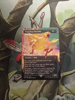 MTG: Traveling Chocobo (0406) Final Fantasy Neon Ink PR0XY Borderless NM - Image 2