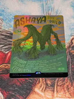 MTG Foil Ashaya, Soul of the Wild Secret Lair Garden Buds Boss is on Vacation - Image 1