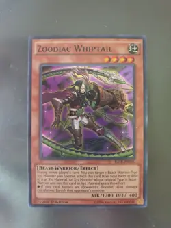 YUGIOH ZOODIAC WHIPTAIL SUPER RARE RATE-EN016 1ST ED NM - Image 2