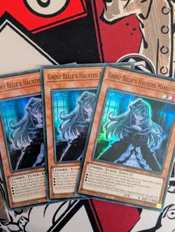 Yu-Gi-Oh TCG Ghost Belle Haunted Mansion 1st Edition RA01-EN011 SR Playset - Image 1